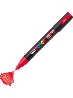 Uni-Ball Posca 1.8-2.5 Su Bazlı Poster Markörü F.Kırmızı N (6 Lı Paket)