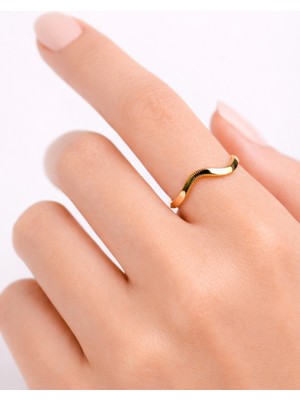 Altın Kesesi 8 Ayar Altın Ajda Zikzak Yüzük