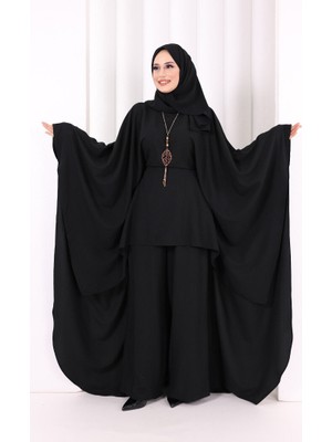 Bym Fashion Kolyeli Tunik Pantolon Takım 8026 Siyah