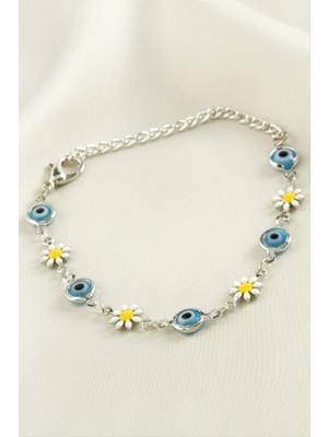 Zero Land Nrzsnt Papatya Nazar Boncuk Mineli Bileklik- Mi