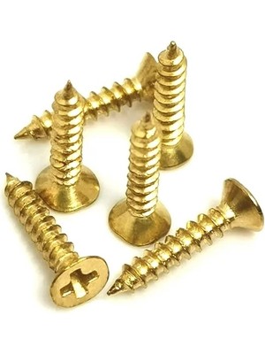 TeknoKapsül Klips, Menteşe, Ayak, Ağaç, Sunta Vidası 3X13 mm - Sarı 100 Adet