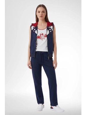 Mecit Pijama Mecit 6367 3'lü Kapüşonlu Yelekli Spor Eşofman Takımı - Lacivert