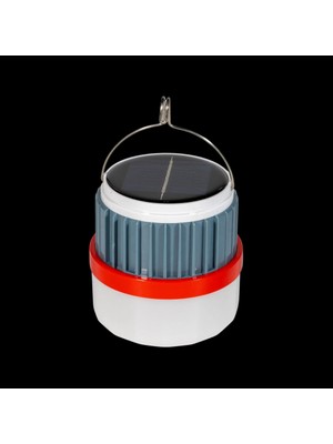 Tg Tek-İş Global Solar LED Kamp Feneri Şarjlı – USB Girişli Taşınabilir Kamp Lambası (Askılı, Outdoor, Acil Durum)