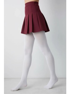 Daymod Kadın Micro 50 Opak Beyaz Çorap Büyük Boy 3 Adet