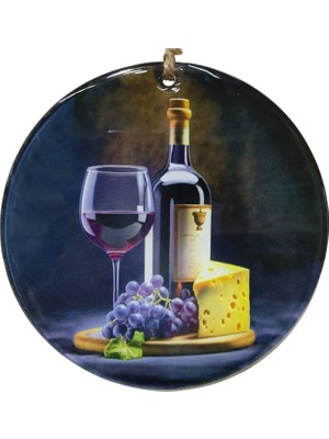 Mixperi Gurme Temalı Cam Duvar Süsü - 16 cm Mutfak Aksesuarı