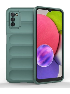 Die Grup  Samsung Galaxy A03S Kılıf Optimum Silikon - Koyu Yeşil