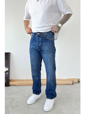 HAFKA Mavi Soft Degrade Baggy Pantolon