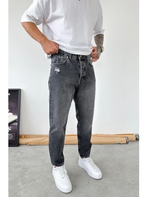 HAFKA Füme Basic Yırtıklı Boyfriend Pantolon
