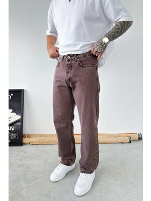 HAFKA Kahverengi Soft Degrade Baggy Pantolon