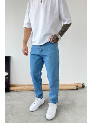 HAFKA Açık Mavi Basic Boyfriend Pantolon