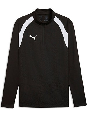Puma TEAMFINAL26 Training 1/4 Zip Erkek Futbol Antrenman Uzun Kollu Tişört 65967903 Siyah