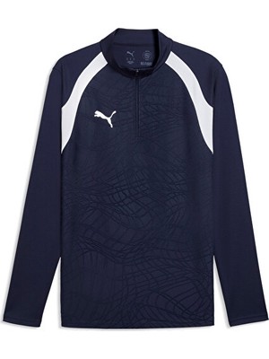 Puma TEAMFINAL26 Training 1/4 Zip Erkek Futbol Antrenman Uzun Kollu Tişört 65967906 Lacivert