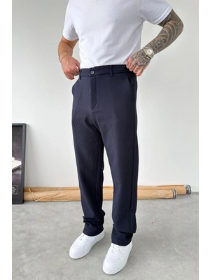 HAFKA Lacivert Fitilli Baggy Pantolon