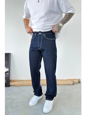 HAFKA Koyu Mavi Soft Degrade Baggy Pantolon