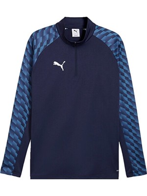 Puma TEAMLIGA26 Training 1/4 Zip Erkek Futbol Antrenman Uzun Kollu Tişört 65972406 Lacivert
