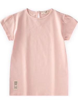 Cigit Etiketli Tunik 4-12 Yaş Pudra Pembe