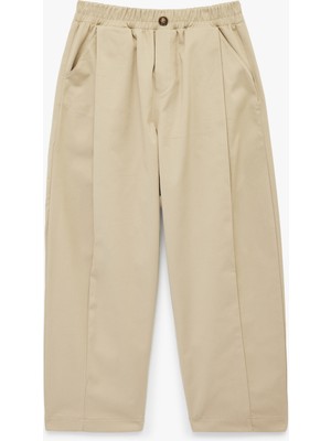 Koton Pileli Pamuklu Oversize Gabardin Kumaş Pantolon