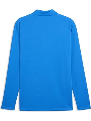 Puma TEAMFINAL26 Training 1/4 Zip Erkek Futbol Antrenman Uzun Kollu Tişört 65967902 Mavi
