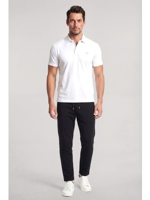 Paul & Shark Erkek Pamuklu Regular Fit Normal Bel Daralan Paça Siyah-Altın Pantolon 26411815-11G
