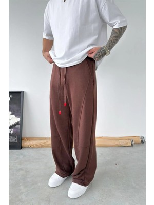 HAFKA Kahverengi Premium Patch Detaylı Baggy Eşofman