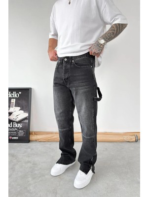HAFKA Füme Paça Fermuar Detay Baggy Pantolon