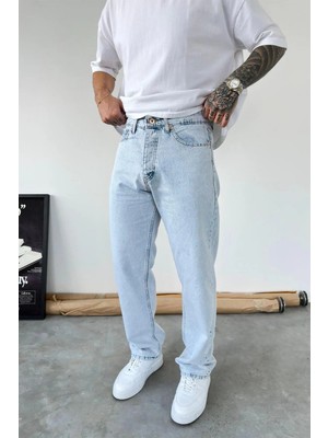 HAFKA Buz Mavi Soft Degrade Baggy Pantolon