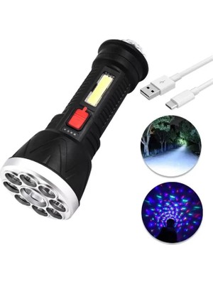 TeknoKapsül CL-W09 9+1 Ledli + Flaşörlü Deprem Afet Için Şarjlı El Feneri