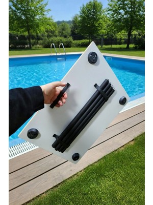 Woodensa Tak Kullan Kamp Masası Bahçe ve Balkon Masası Beyaz Sunta 60 x 45 x 49 cm