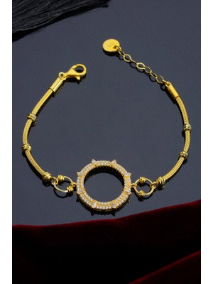 INNUENDO JEWELRY 925 Ayar Gümüş Boncuklu Çeyrekli Bileklik
