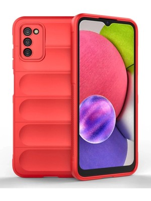 Die Grup  Samsung Galaxy A03S Kılıf Optimum Silikon - Kırmızı