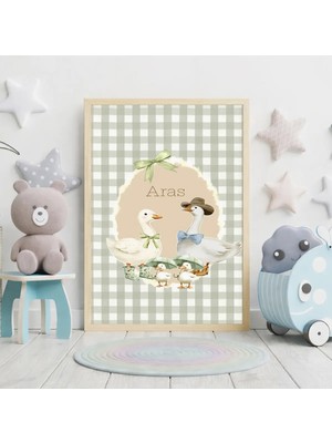 Voba Store Kişiselleştirilmiş Çocuk Odası Isimli Çerçeve Görünümlü Mdf Tablo-63