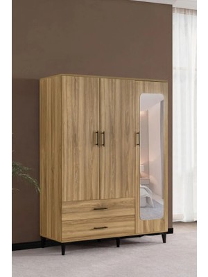 Hermobi ÜRGÜP 3 Kapılı 2 Çekmeceli Gardırop