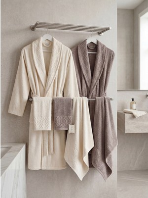 Sofline %100 Pamuk Bornoz Seti, Aile Bornoz Takımı, Havlu Seti, Çeyizlik Bornoz Takımı