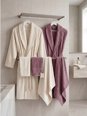 Sofline %100 Pamuk Bornoz Seti, Aile Bornoz Takımı, Havlu Seti, Çeyizlik Bornoz Takımı