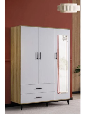 Hermobi VERDE 3 Kapılı 2 Çekmeceli Gardırop