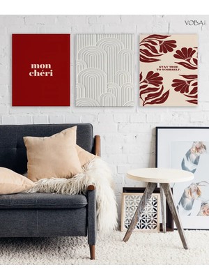 Voba Store 3 Parça Modern Mdf Tablo Seti
