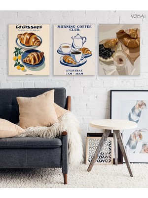 Voba Store 3 Parça Mutfak Için Mdf Tablo Seti