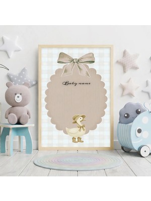 Voba Store Voba Özel Isimli Çocuk Odası Tablosu Çerçeve Görünümlü-88