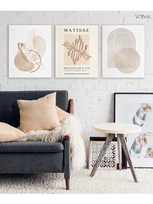 Voba Store 3 Parça Bohem Mdf Tablo Seti