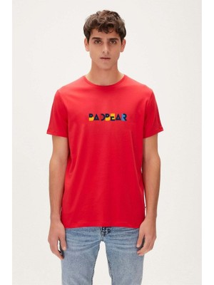 Bad Bear Erkek Kırmızı T-Shirt Retro Colors Kırmızı Erkek Baskılı Tişört