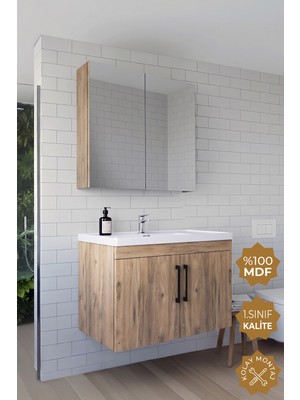 Teta Home Yalova 65 cm Mdf Banyo Dolabı Seti