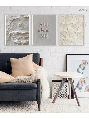 Voba Store 3 Parça Modern Mdf Tablo Seti