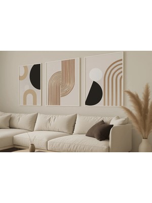 Voba Store 3 Parça Çerçeve Görünümlü Dekoratif Tablo