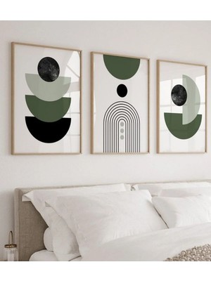 Voba Store Voba Minimal Çerçeve Görünümlü 3 Parça Mdf Baskı Tablo Seti/ Duvar Dekoru
