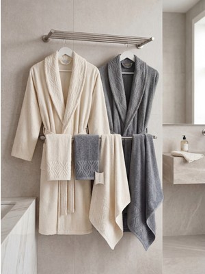 Sofline %100 Pamuk Bornoz Seti, Aile Bornoz Takımı, Havlu Seti, Çeyizlik Bornoz Takımı