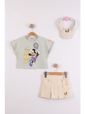 Joy Kids Kız Çocuk Tenis Şapkalı Rahat Takım (3-6yaş) (Suyeşili)