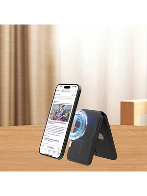 Micflip P17 Ios Cihazlara Özel Magnetik Standlı Kartlık Kahverengi