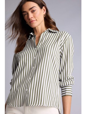 DeFacto Gömlek Yaka Çizgili Uzun Kollu GÖMLEK H8610AX26SP