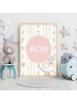 Voba Store Özel Isimli Kişiselleştirilebilir Çocuk Odası Çerçeve Görünümlü Mdf Tablo-84