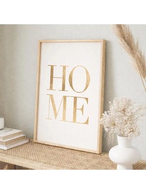 Voba Store Home Yazılı Çerçeve Görünümlü Modern Mdf Tablo-74